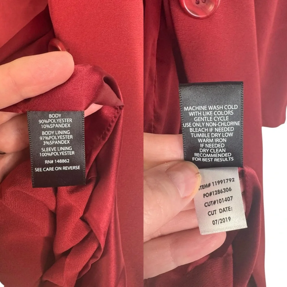 Torrid Studio Crepe Longline Blazer Single Button Breasted Long Jester Red 1X - Picture 6 of 15